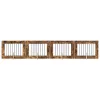  Kutyakerítés állványokkal 4 pcs Füstös Tölgy 80 x 60 cm
