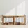  Kutyakerítés állványokkal 4 pcs Antik Fa 80 x 60 cm Szerelt Fa