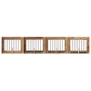 Kutyakerítés állványokkal 4 pcs Antik Fa 80 x 60 cm Szerelt Fa