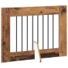  Kutyakerítés állványokkal 4 pcs Antik Fa 80 x 60 cm Szerelt Fa