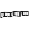  Kutyakerítés állványokkal 6 pcs Fekete Tölgy 80 x 60 cm