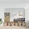  Kutyakerítés állványokkal 6 pcs Füstös Tölgy 80 x 60 cm