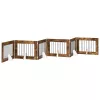  Kutyakerítés állványokkal 6 pcs Füstös Tölgy 80 x 60 cm