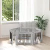  Kutyakerítés állványokkal 6 pcs Szürke Sonoma 80 x 60 cm
