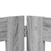  Kutyakerítés állványokkal 6 pcs Szürke Sonoma 80 x 60 cm