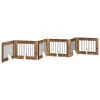  Kutyakerítés állványokkal 6 pcs Antik Fa 80 x 60 cm Szerelt Fa