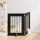  Kutyakerítés állványokkal 2 pcs Fekete Tölgy 60 x 60 cm