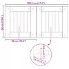  Kutyakerítés állványokkal 2 pcs Fekete Tölgy 60 x 60 cm