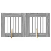  Kutyakerítés állványokkal 2 pcs Szürke Sonoma 60 x 60 cm