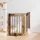  Kutyakerítés állványokkal 2 pcs Antik Fa 60 x 60 cm Szerelt Fa