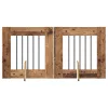  Kutyakerítés állványokkal 2 pcs Antik Fa 60 x 60 cm Szerelt Fa