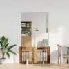  Kutyakerítés állványokkal 2 pcs Antik Fa 60 x 60 cm Szerelt Fa