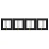  Kutyakerítés állványokkal 4 pcs Fekete Tölgy 60 x 60 cm