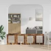  Kutyakerítés állványokkal 4 pcs Füstös Tölgy 60 x 60 cm