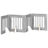  Kutyakerítés állványokkal 4 pcs Szürke Sonoma 60 x 60 cm