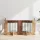  Kutyakerítés állványokkal 4 pcs Antik Fa 60 x 60 cm Szerelt Fa