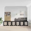  Kutyakerítés állványokkal 6 pcs Fekete Tölgy 60 x 60 cm