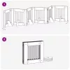  Kutyakerítés állványokkal 6 pcs Fekete Tölgy 60 x 60 cm