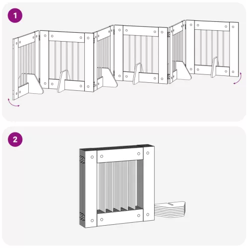  Kutyakerítés állványokkal 6 pcs Fekete Tölgy 60 x 60 cm