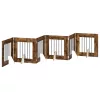  Kutyakerítés állványokkal 6 pcs Füstös Tölgy 60 x 60 cm