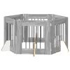  Kutyakerítés állványokkal 6 pcs Szürke Sonoma 60 x 60 cm