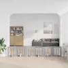  Kutyakerítés állványokkal 6 pcs Szürke Sonoma 60 x 60 cm