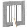  Kutyakerítés állványokkal 6 pcs Szürke Sonoma 60 x 60 cm