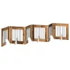  Kutyakerítés állványokkal 6 pcs Antik Fa 60 x 60 cm Szerelt Fa