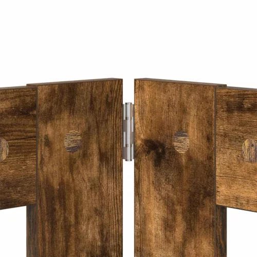  Kutyakerítés állványokkal 8 pcs Füstös Tölgy 60 x 60 cm