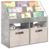  Gyerek Könyvespolc Beton Szürke 72,5 x 29,5 x 69 cm Faanyag