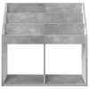 Gyerek Könyvespolc Beton Szürke 72,5 x 29,5 x 69 cm Faanyag