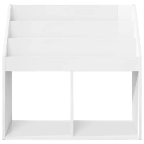  Gyerek Könyvespolc Magas Fényű Fehér 72,5 x 29,5 x 69 cm