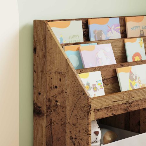  Gyerek Könyvespolc Öreg fa 72,5 x 29,5 x 69 cm Faanyag