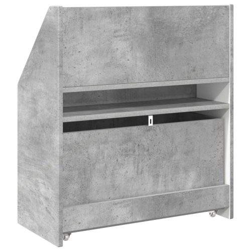  Gyerek Könyvespolc Beton Szürke 60 x 29,5 x 69 cm Faanyag