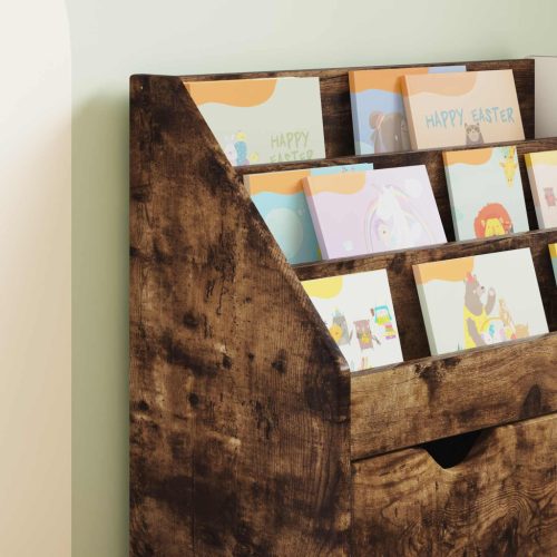  Gyerek Könyvespolc Füstölt tölgy 60 x 29,5 x 69 cm Faanyag