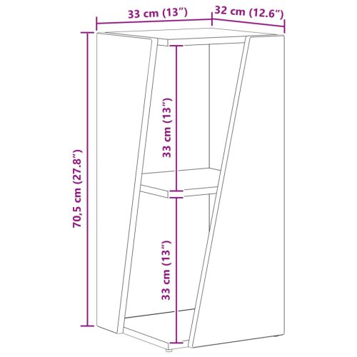  Oldalsó polc Öreg fa 33 x 32 x 70,5 cm Faanyag
