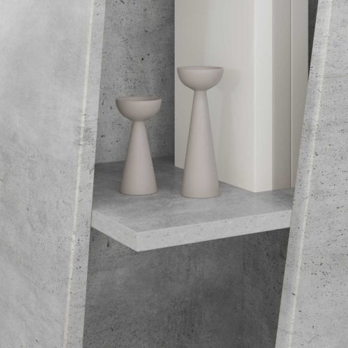  Oldalsó polc Beton Szürke 33 x 32 x 100,5 cm Faanyag