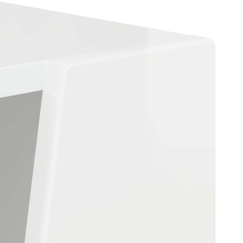  Oldalsó polc Magas Fényű Fehér 33 x 32 x 100,5 cm Faanyag