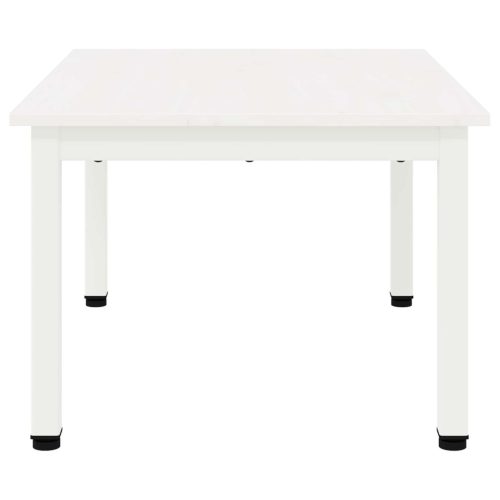  Dohányzóasztal Fehér 60 x 50 x 36 cm Tömör fenyőfa