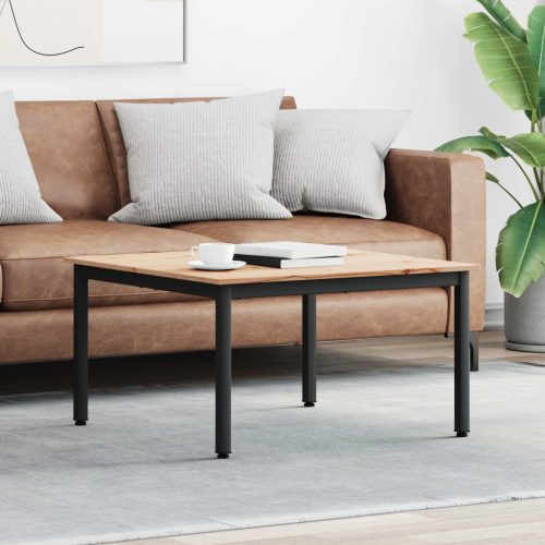  Dohányzóasztal Természetes 80 x 80 x 45 cm Tömör fenyőfa