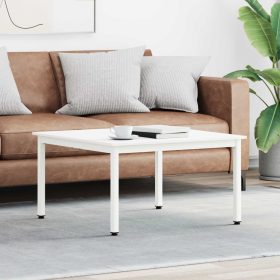  Dohányzóasztal Fehér 80 x 80 x 45 cm Tömör fenyőfa