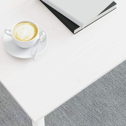  Dohányzóasztal Fehér 80 x 80 x 45 cm Tömör fenyőfa