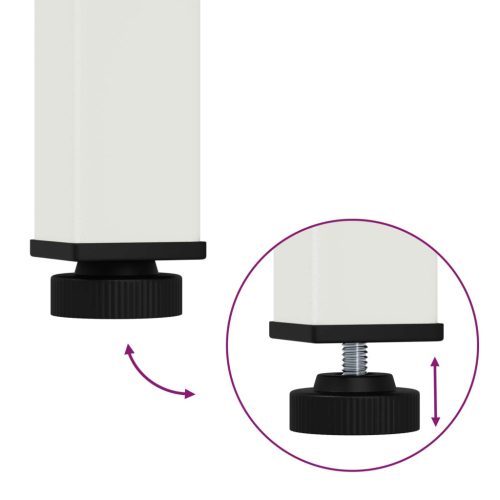  Dohányzóasztal Fehér 80 x 80 x 45 cm Tömör fenyőfa