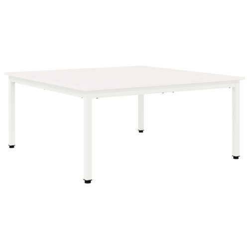  Dohányzóasztal Fehér 100 x 100 x 45 cm Tömör fenyőfa