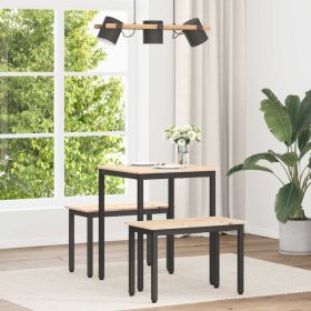    Étkezőasztal Természetes 60 x 60 x 75 cm Tömör fenyőfa