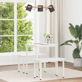  Étkezőasztal Fehér 60 x 60 x 75 cm Tömör fenyőfa