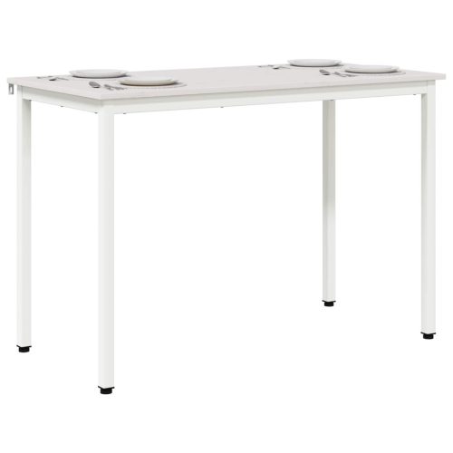  Étkezőasztal Fehér 110 x 55 x 75 cm Tömör fenyőfa