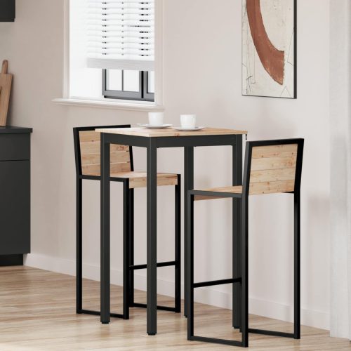  Bárasztal Természetes 60 x 60 x 105 cm Tömör fenyőfa