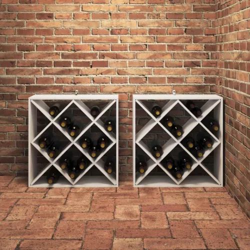  Borágas 2 pcs Fehér 62 x 25 x 62 cm Tömör fenyőfa