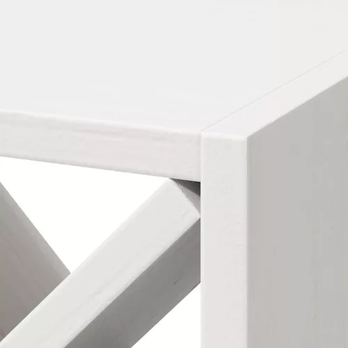  Borágas 2 pcs Fehér 62 x 25 x 62 cm Tömör fenyőfa